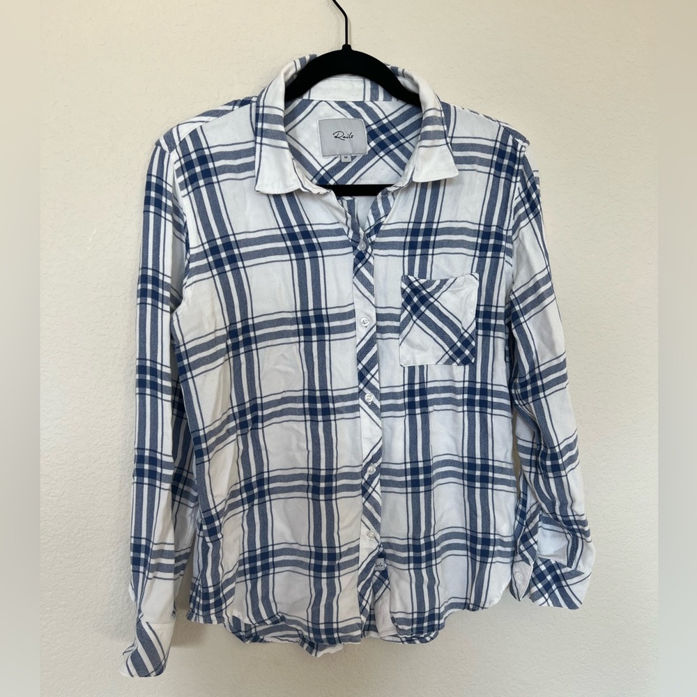 Rails plaid long sleeve shirt in size M